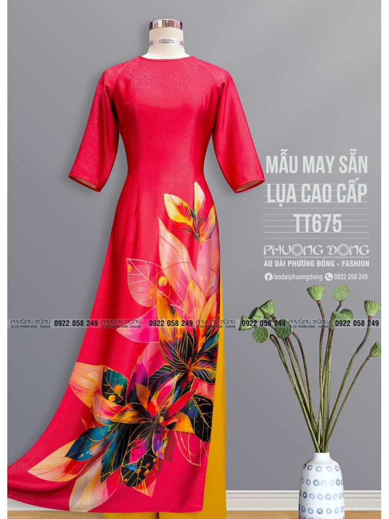 Áo Dài Truyền Thống Lụa Cao Cấp TT675